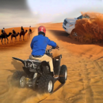 How can you explore High Red Dunes with Sandboarding, Camel Ride, Falcon & VIP BBQ Dinner in Dubai through Arabian Adventures?
